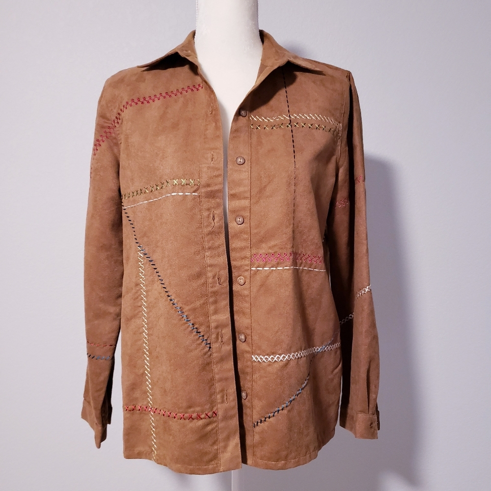 Vintage Koret suede jacket retro s boho Indian - Picture 8 of 13